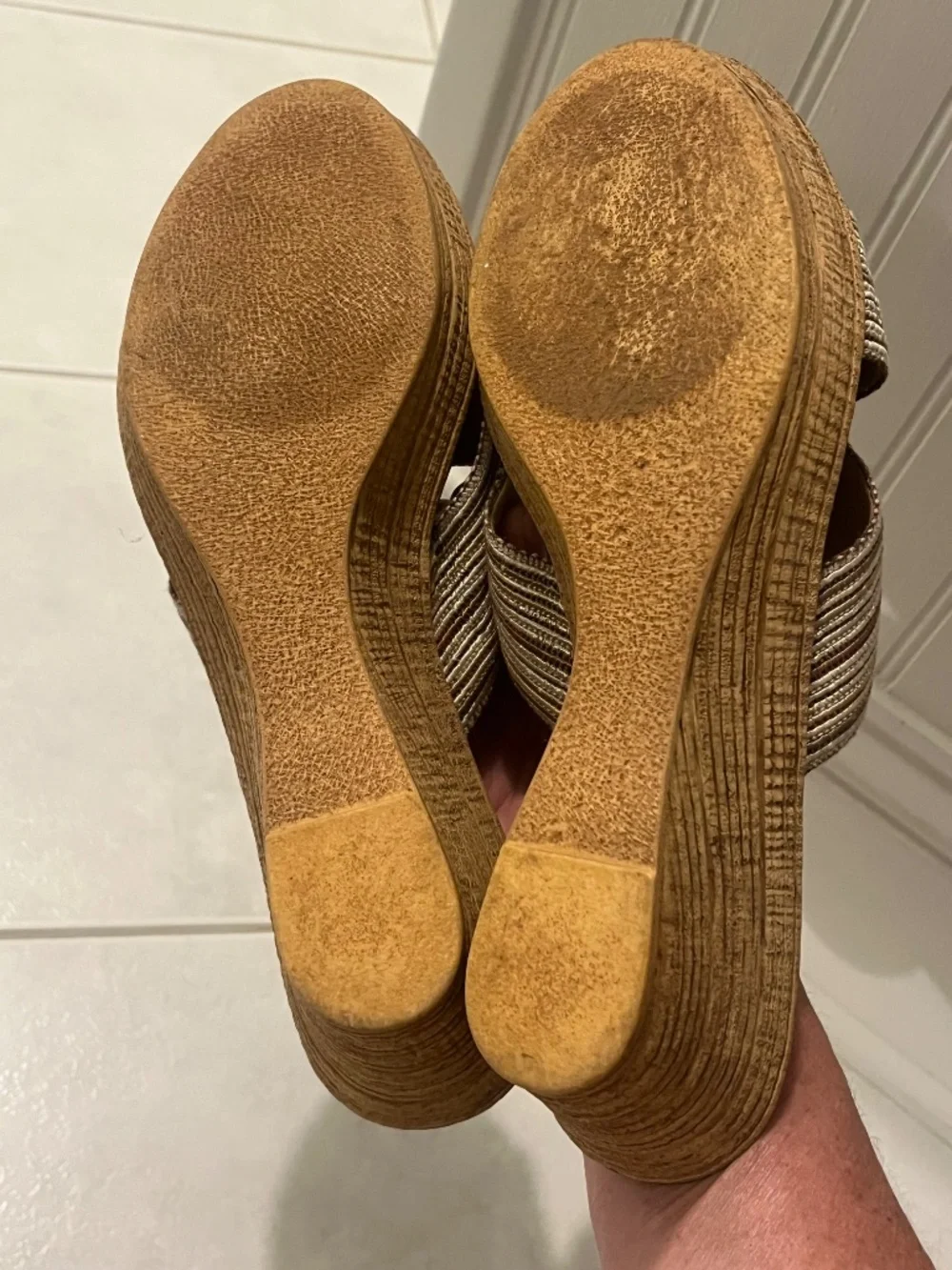 Italian Shoemakers Wedge Sandals Sz 9 Made in Italy